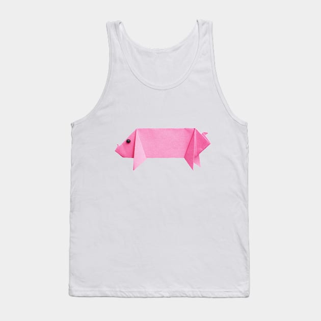 Cute origami pig Tank Top by theorigamiuniverse